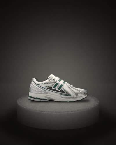 New Balance 1906R Men's Sneakers — Silver/Nightwatch Green Mesh Low-Top